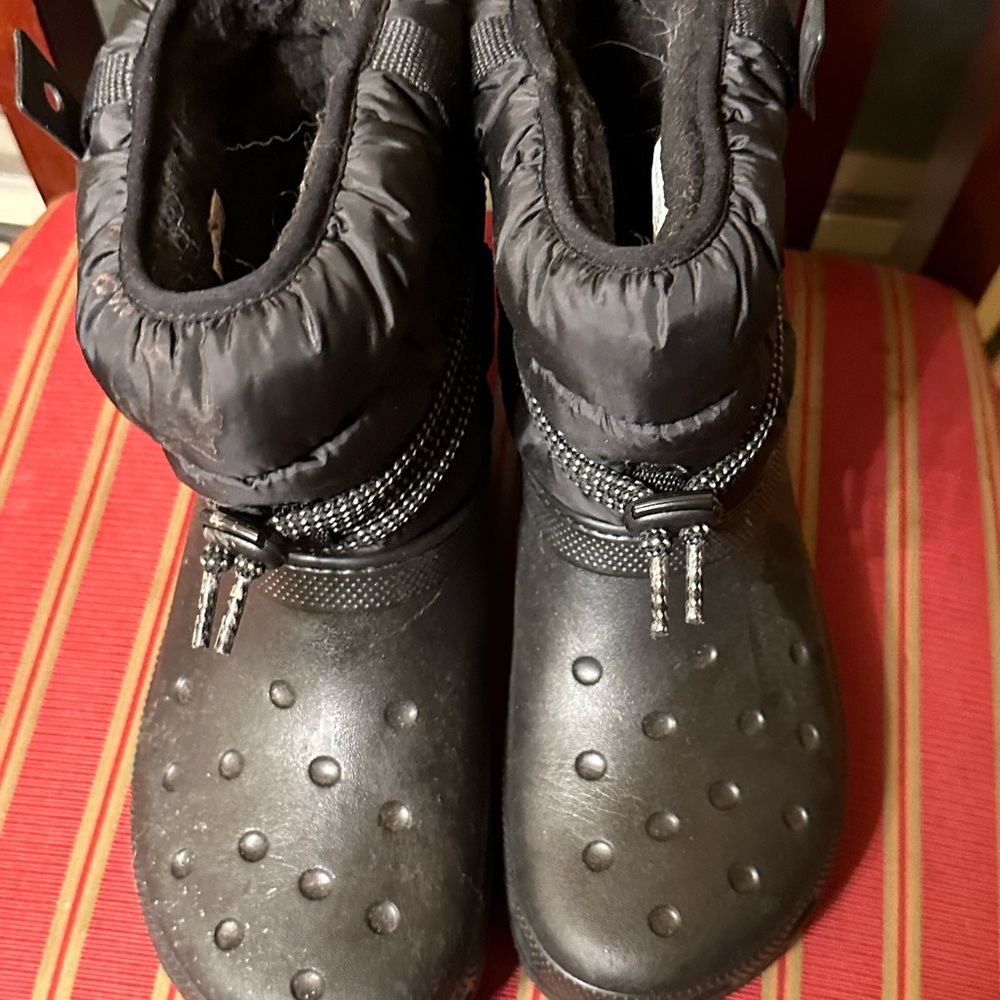 CROCS Rain Boots Black (Women's Size 9)
